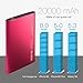 Vinsic 20000mAh Power Bank, Dual USB Portable Charger for iPhone, iPad, Samsung Galaxy, Cell Phones