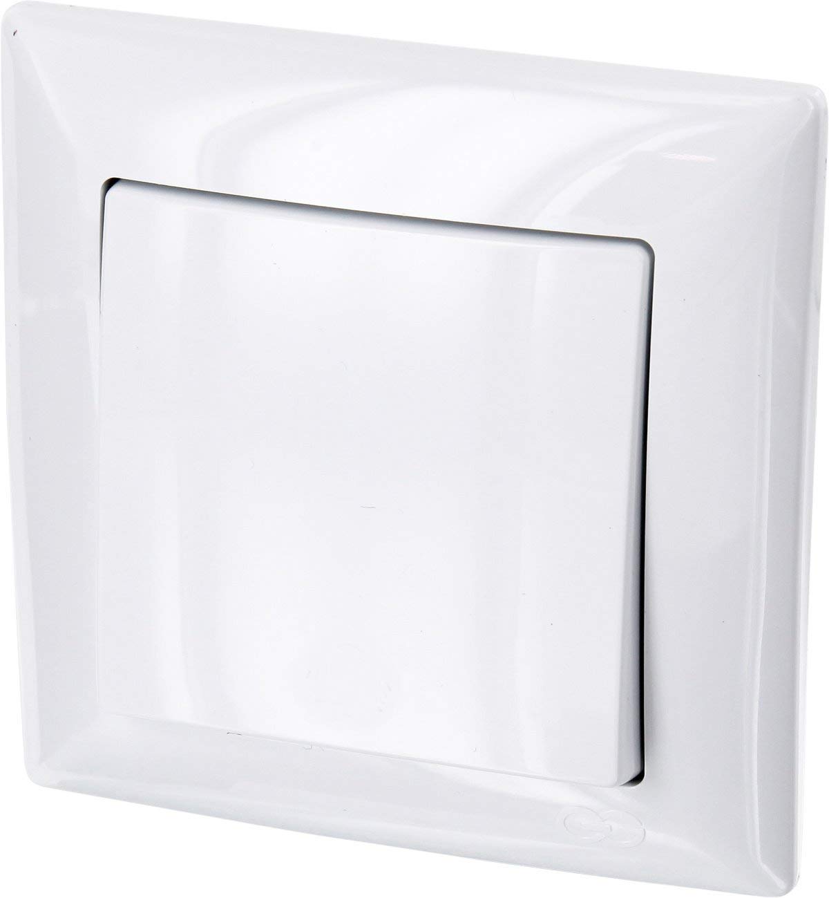UP On/Off Switch - All-in-One - Frame + Flush-Mounted Insert + Cover (Series G1 Pure White)