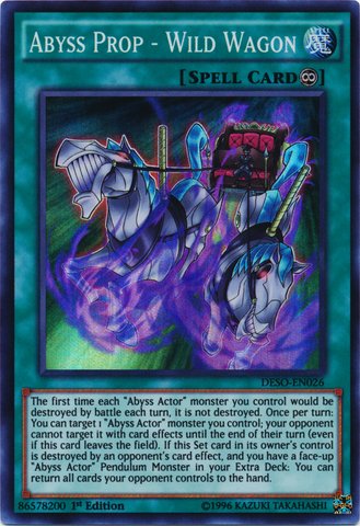 Yu-Gi-Oh! - Abyss Prop - Wild Wagon (DESO-EN026) - Destiny Soldiers - 1st Edition - Super Rare
