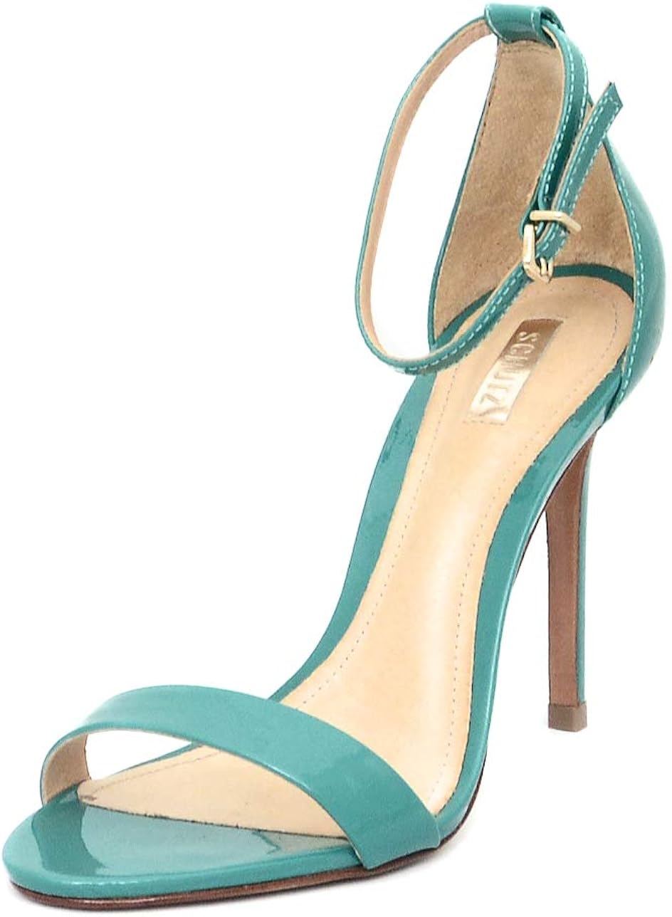 green ankle strap heels