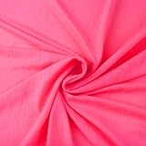 Hot Pink Neon Poly Rayon Spandex Jersey Knit Fabric, Fabric by the Yard - 1 Yard