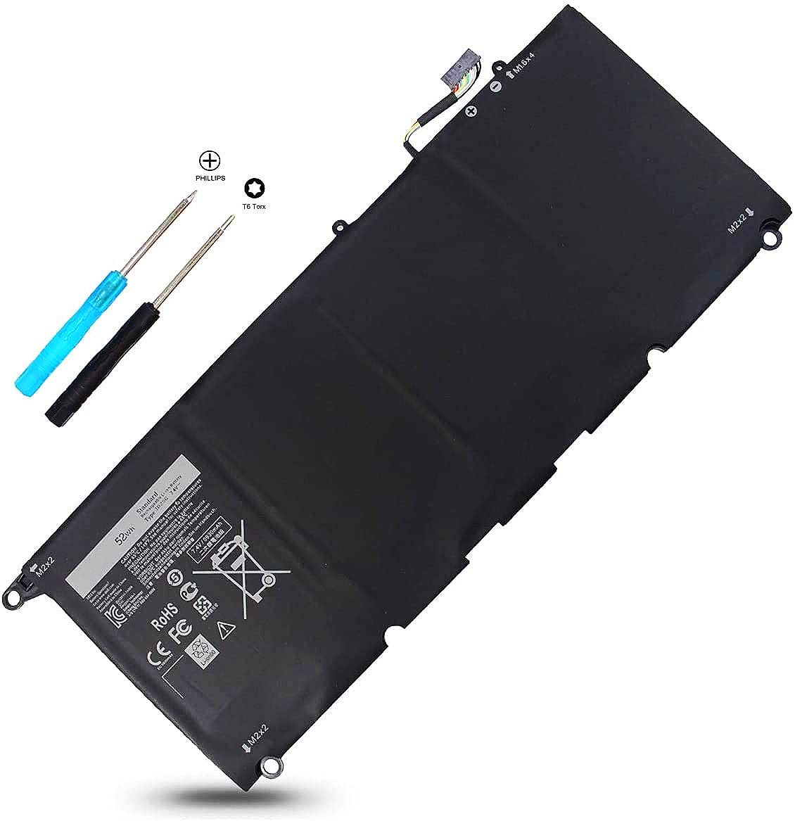 Replacement 90V7W Battery For Dell XPS 13 9343 9350 – 52Wh, 7.4V, 6-Cell Li-Ion