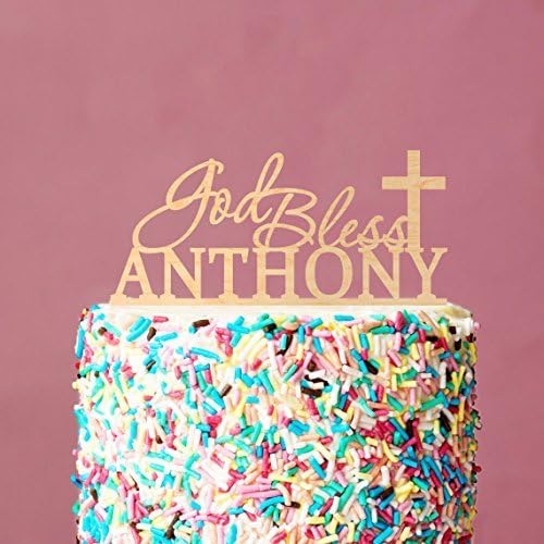 JeremyHar75 God Bless Cake Toppergod Bless Topperbaptism Cake Topperchristening Decorationchristening Cake Toppercommunion Cake Topper