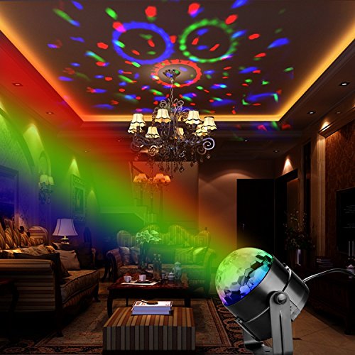 COIDEA Disco Ball Light, Sound Activated Party Strobe Light, DJ Rave Lights with Remote, LED Stage Lights for Karaoke Birthday Christmas Halloween Decorations Indoor