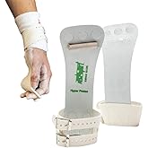 Reisport Men's Protec Hyper Buckle High Bar Grips | Triple Strength Hand Grips for Gymnastics Bars - Equipment &amp; Accessories for Advanced Gymnasts, Hook Loop / Double Buckle