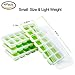 COZYSWAN Silicone Ice Cube Trays, 14 Ice Cubes Molds Easy Release (Pack of 4) with Clear Removable Cover - Spill-Resistant Lid Included
