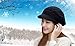 HINDAWI Winter Hats for Women Outdoor Warm Knit Snow Ski Crochet Skull Cap with Visor Black