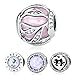 WOSTU 925 Sterling Silver Bead Charms Forever Family Charm Anchor Good Luck Charms Women Girls Bead Charm Fit Bracelet Necklace