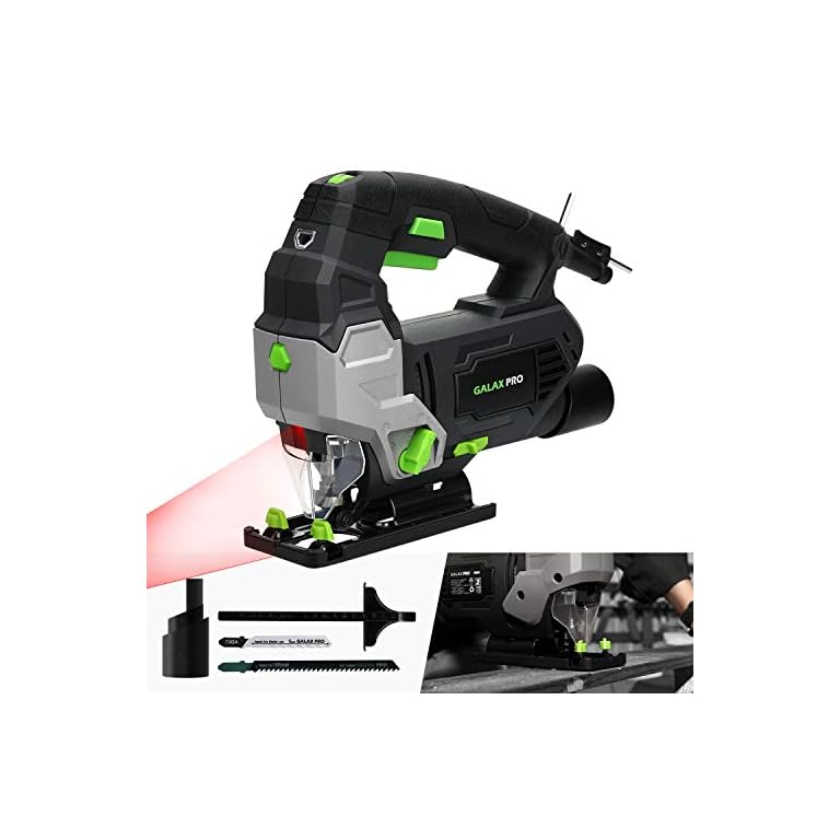 GALAX PRO Jigsaw, 800W 3000 SPM Jig Saw Tool, Max ±45° Bevel Cutting