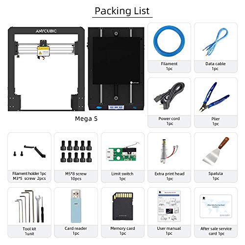 ANYCUBIC-Mega-S-Impresora-3D-Tamao-de-impresin-210-x-210-x-205-mm-Con-Ultrabase-calefactada-Pantalla-tctil-de-35-Funciona-con-TPUPLAABS