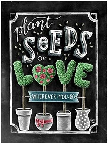 Aphila Diamond Painting Kits for Adults Round Drills Full Resin Rhinestones Embroidery Cross Stitch Decor Gift Chalkboard 30x40cm/12"x16"