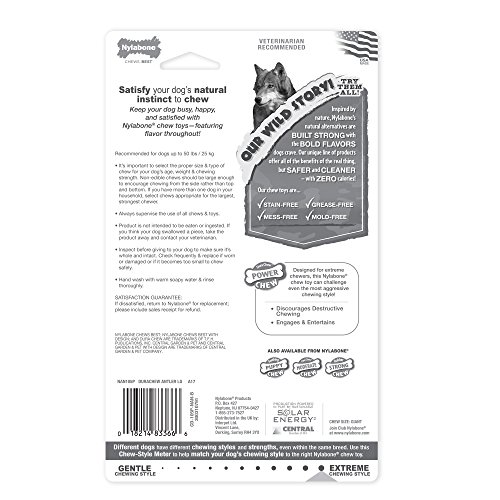 Nylabone Power Chew DuraChew Antler Rawhide Alternative Dog Chew Toy, Large