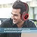 Wireless Bluetooth Headsets, Bodecin Skin Friendly Leather 3D Over-ear Stereo Sound Sport Bluetooth 4.1 Headphones for iPhone/iPad/Android Build in Mic Support TF Card(Psychedelic Red)