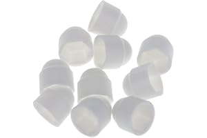 10 Pcs White Mx13mm Dome Bolts Nuts Caps Cover Agon Plastic