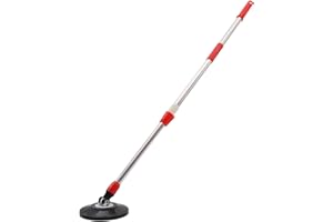 PENIKOKO Rotating Stainless Steel Mop Pole Replacement with Swivel Head Telescopic Expandable Handle for Home