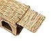 Mkono Natural Seagrass Mat Hideaway Hut Toy, Hand Woven Folding Beds Sleeping Chew Toys for Guinea Pig