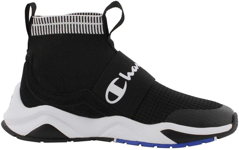 champion men's rally pro big c knit sock top sneaker