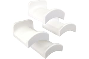 Headphone Holder for IKEA Skådis Pegboard – Durable Premium Mount, Matte Finish, Fits Up to 55mm – Norexa Studio (White, 4 Pa