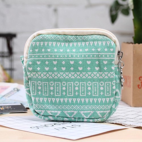 Yooan Cute Cartoon Sanitary Napkin Bag Purse Holder Organizer Storage Bags with Zipper Traveling Travel Napkins Towel Pouch Pad Holder
