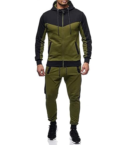 Floette Men Retro Windbreaker Track Suit Track Jacket Track Pant