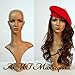 Realistic Female Mannequin Head with Base with 2 Wigs