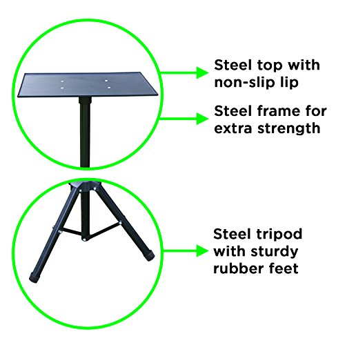 Laptop Projector Tripod Stand – Adjustable Table With Sturdy Base – Portable Set With Storage Bag 30” – 44” - Thumbnail 2