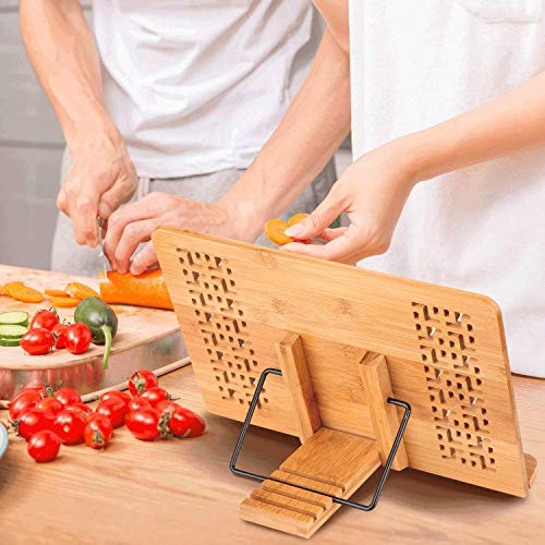 Vencetmat Adjustable Foldable Music & Book & Cook & Tablet Stand, Reading Rest holder Retro Hollow Elegant Pattern - Thumbnail 2
