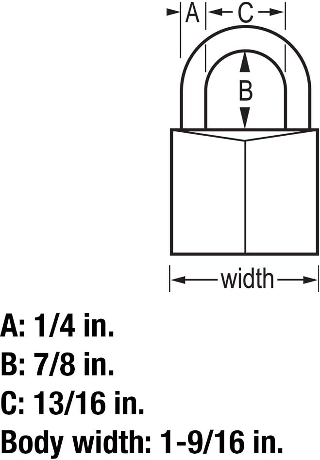 Master Lock 140D Padlock, 1 Pack, Brass - - 