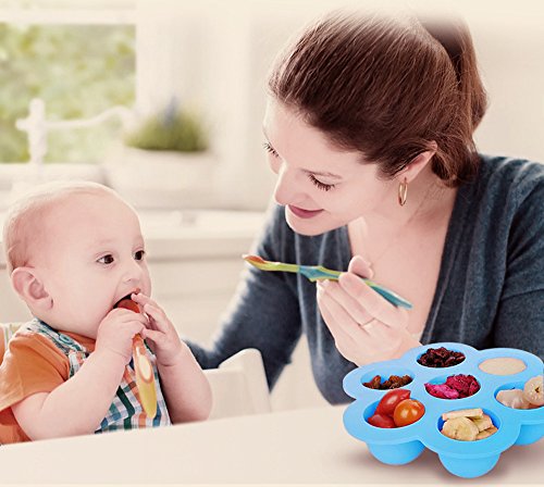 Silicone Egg Bites Molds for Instant Pot Accessories Package, Baby Food Freezer Tray Storage Container Clip-on Lid - Fits Pressure Cooker 5,6,8 Qt Cupcake Pan, Reusable, Non Toxic, Sealed - Thumbnail 5