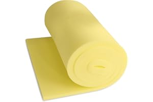M MUTE TOUCH Yellow Foam Board, High-Density Upholstery Foam for Couch Cushion Replacement, Foam Padding for Cushions, Furniture, and DIY Projects, Durable Foam Pad for Chairs, Sofas, and Egg Crate Foam Inserts