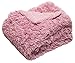 Chanasya Premium Solid Faux Long Fur Throw Blanket - Soft, Fuzzy Throw Blanket - for Bed or Couch - 50