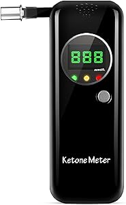 Coolker Ketone Meter Digital LCD Displays Testing with 10Pcs Replaceable Mouthpieces