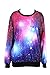 Pink Queen Galaxy Print Sweatshirt Sweaters Roll Neck Pullovers