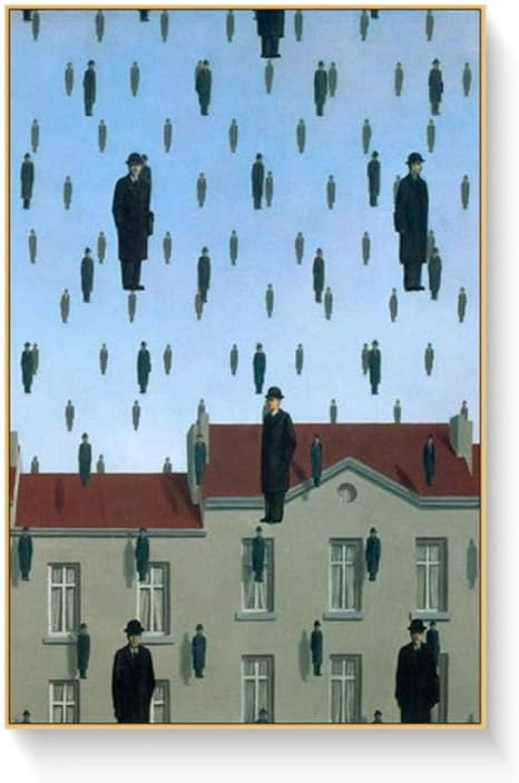 Amazon Co Jp Mkan スカンジナビアのポスター ルネ マグリットシュールレアリストポスターおよびプリントキャンバス壁アート写真 家の装飾45 X 60 Cm ホーム キッチン