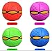 Graces Dawn Novelty Flying UFO Flat Throw Disc Ball Toy 6 LED lights dazzling performances Fancy Soft Kids Outdoor Spiderman (blue)
