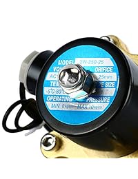 Homend   Válvula solenoide eléctrica de latón de 1 pulgada NPT AC110 V, normalmente cerrada con aceite de agua, gas de aire de dos posiciones, válvula solenoide de dos vías