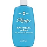 Hagerty Silversmiths' Polish, Professional Silver Cleaner and Tarnish Remover for Jewelry, Silverware, Gold and More, Kosher Certified, Made in USA, 8 Fl Oz