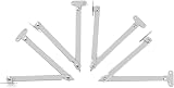 QWORK 4 Pcs Steel Drop Down Hinge Lid Stay Folding Hinge Furniture view 4
