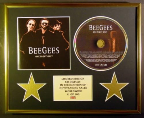 BEE GEES/CD DISPLAY/LIMITED EDITION/COA/ONE NIGHT ONLY, Gold, 30.5L x 25.4W cm