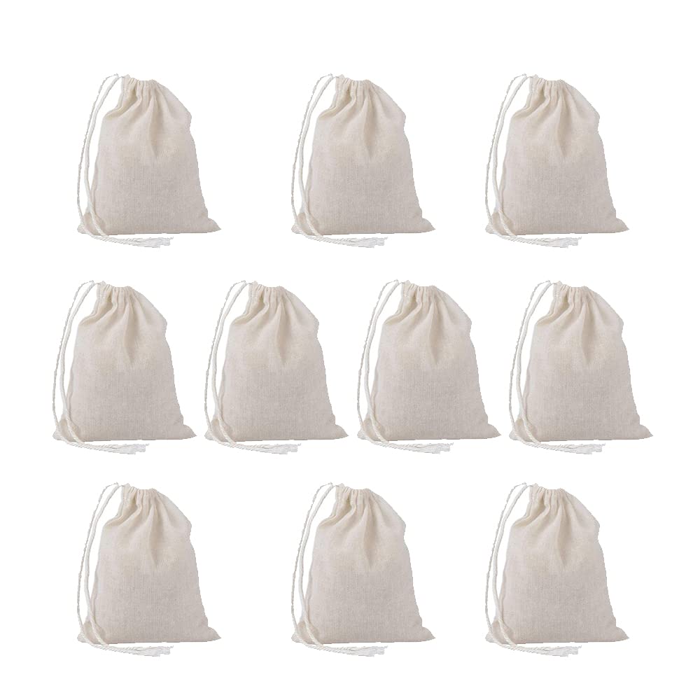 WYAN 10 Pack Reusable Cheesecloth Bags,Cloth Strainer for Straining Nut Milk, Fruit Juice, Cold Brew, Home Brewing (10 x 15cm)