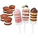 EKIND Round Shape Clear Push-Up Cake Pop Shooter Plastic Containers with Lids, Base & Sticks, Pack of 40