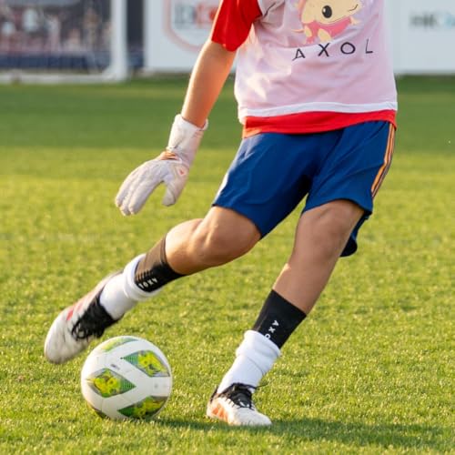 AXOL Built In Sleeve Shin Pads | Ultra Protection Gel Shin Pads for Youth & Adults | Lightweight, Slip-Free Football Guard