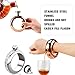 BOKIN Bracelet Bangle Flask 304 Stainless Steel with Handmade, Funnel in Gift Box for Women Girls Dance Birthday Party Club Bar, 3.5oz, Crystal Silver