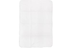 Tadpoles Toddler Crib Comforter - Breathable Microfiber Shell & Lightweight Comforter - Crib Duvet Insert & Toddler Bedding Duvets - 40 x 60 in, Box Pattern White
