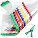 JPSOR 16pcs Poly Zip Envelope File Bag Bill Bag Pencil Case, Plastic Zipper Pouch 9 x 4.7 Inches, 7 Assorted Colors
