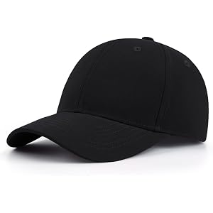 Zylioo XL XXL Big Head Baseball Cap, 100% Cotton Adjustable High Crown Hat | Roomy Large Size Fit - Fits 23.6"-24.8" / 60-63