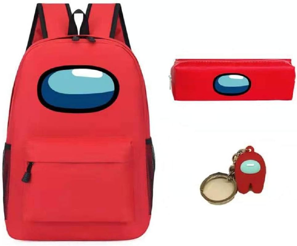 3 Pack Gift Set Backpack School Bag + Pencil Case Bag Pouch + Figure