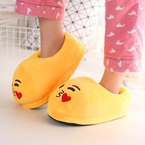 Xiujanet Emoji Cute Cartoon Slippers Warm Stuffed Funny Slippers Household Indoor for Women and Men (poop)