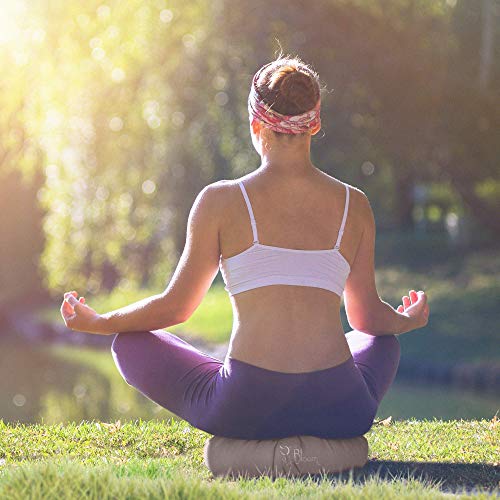 SparkYourBloom-Meditation-Pillow-Yoga-Zafu-Bolster-Mindfulness-Cushion-Beanbag-filling-100-polystyrene-pearls-Posture-Aiding-Machine-Washable