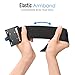 Cell Phone Armband Clip, MoKo Universal Sports Running Armband for Cell Phones & Cases, Fits iPhone X, 8 Plus, 7 Plus, 6S Plus, iPhone 8, 7, 6S, 6, 5S, 5, Samsung Note 8, S9 Plus, S9, S8 Plus - BLACK